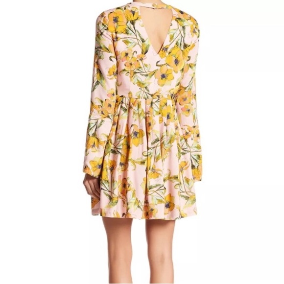 NWT, Free People Tegan Dress, Size 2, Pink Yellow Floral - Picture 15 of 16